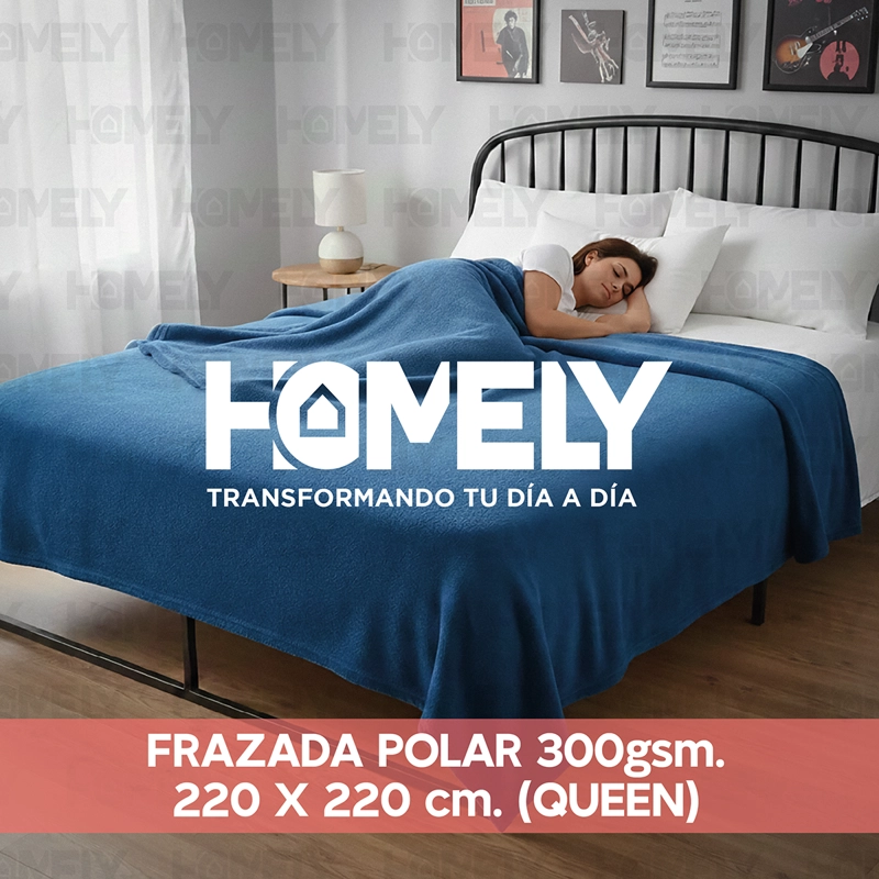 FRAZADA POLAR TERMICA QUEEN HOMELY MANTA 220X220CM 300GSM - 8