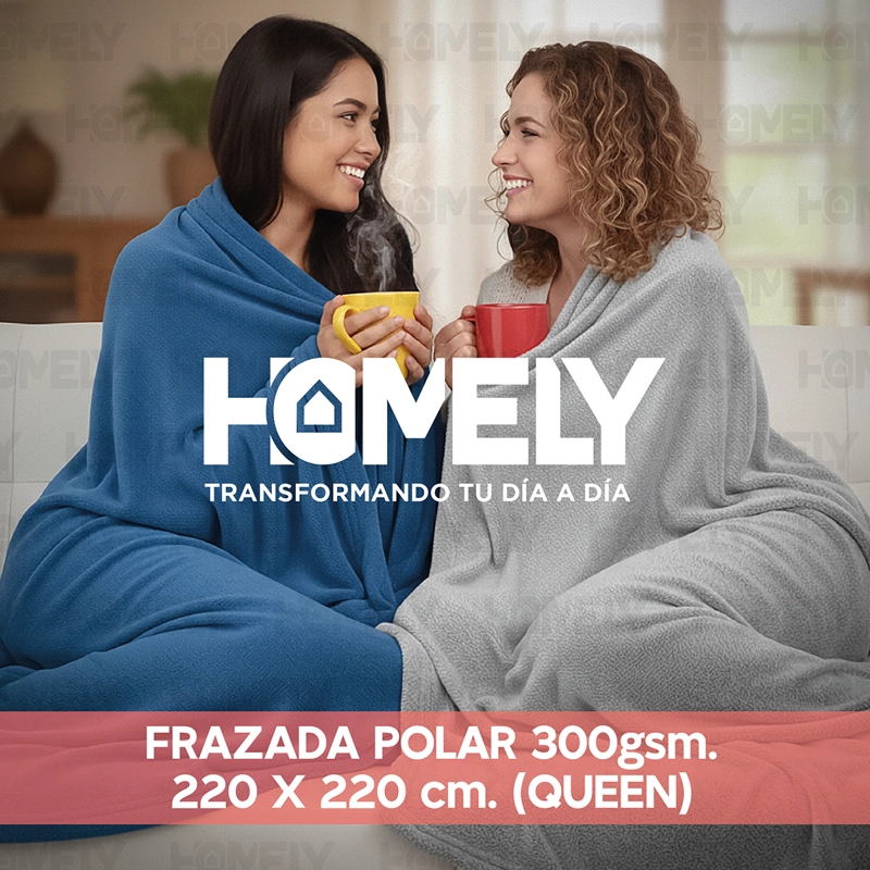 FRAZADA POLAR TERMICA QUEEN HOMELY MANTA 220X220CM 300GSM - 9