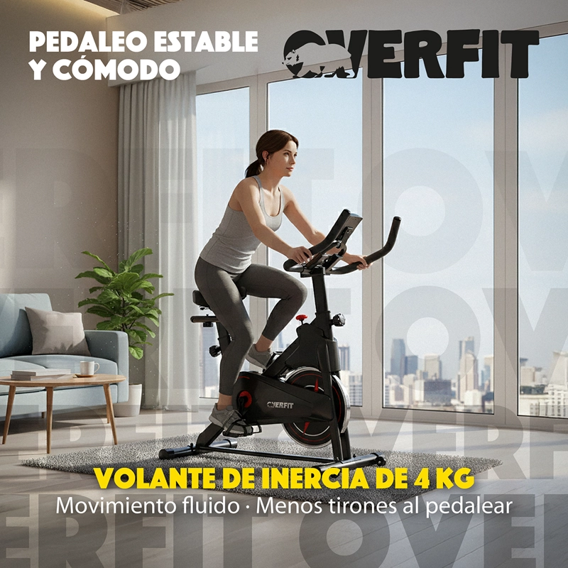 BICICLETA DE SPINNING PRO OVERFIT ESTATICA FITNESS GYM 4 KG - 4