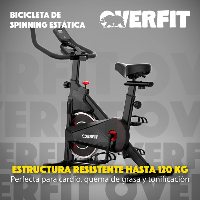 BICICLETA DE SPINNING PRO OVERFIT ESTATICA FITNESS GYM 4 KG - 6
