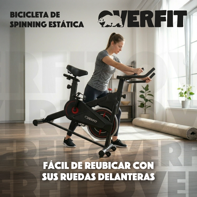 BICICLETA DE SPINNING PRO OVERFIT ESTATICA FITNESS GYM 4 KG - 7