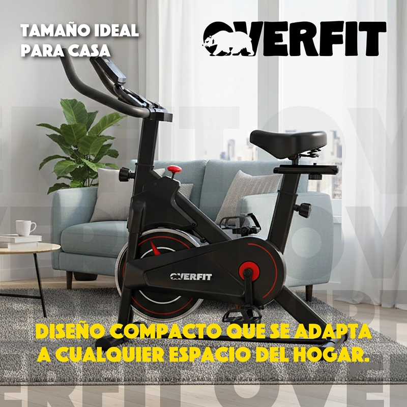 BICICLETA DE SPINNING PRO OVERFIT ESTATICA FITNESS GYM 4 KG - 8
