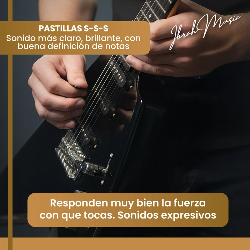 GUITARRA ELECTRICA FLYING V 39' IBRAH MUSIC AMPLIFICADOR 20W - 5