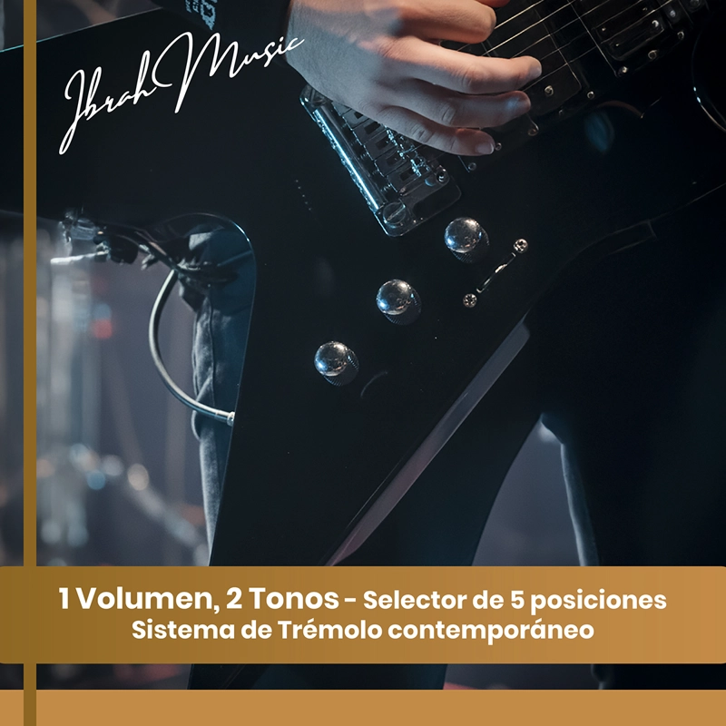 GUITARRA ELECTRICA FLYING V 39' IBRAH MUSIC AMPLIFICADOR 20W - 6