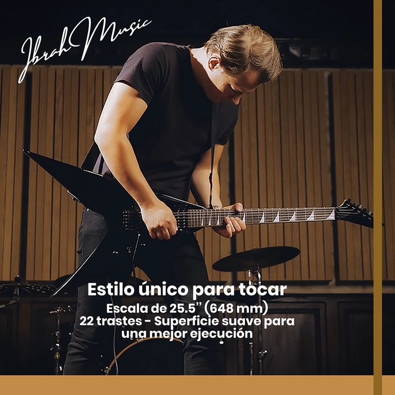 GUITARRA ELECTRICA FLYING V 39' IBRAH MUSIC AMPLIFICADOR 20W - 9