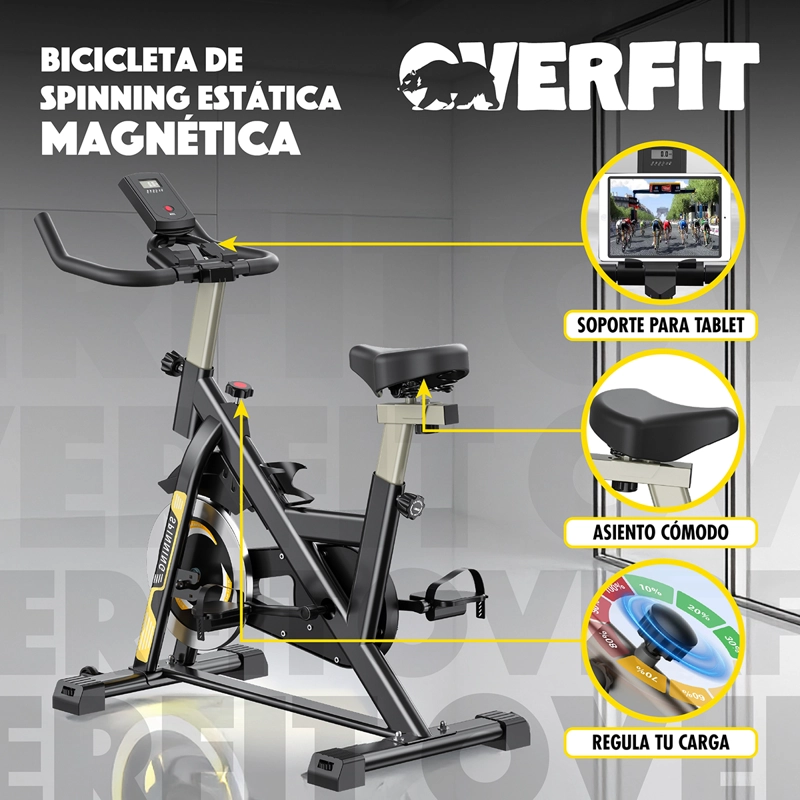 BICICLETA SPINNING MAGNETICA PRO OVERFIT ESTATICA GYM 6KG - 4