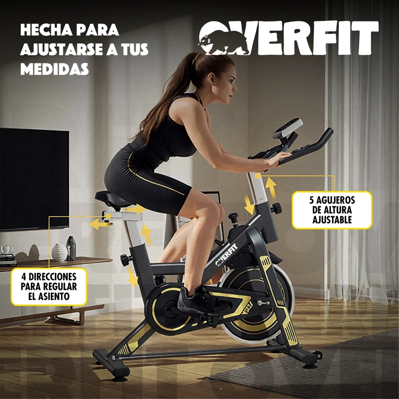 BICICLETA SPINNING MAGNETICA PRO OVERFIT ESTATICA GYM 6KG - 6