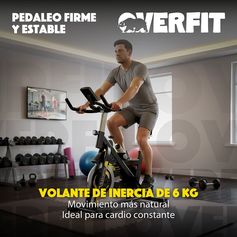 BICICLETA SPINNING MAGNETICA PRO OVERFIT ESTATICA GYM 6KG - 7