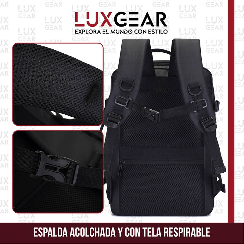 MOCHILA DE VIAJE CON BOMBA AL VACIO 900D LUXGEAR 22 LITROS - 6