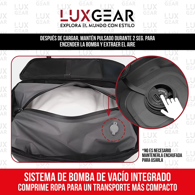 MOCHILA DE VIAJE CON BOMBA AL VACIO LUXGEAR 900D 42 LITROS - 3