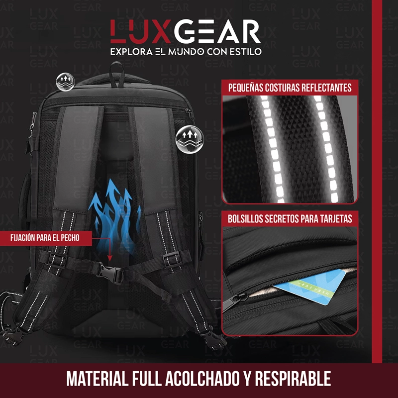 MOCHILA DE VIAJE CON BOMBA AL VACIO LUXGEAR 900D 42 LITROS - 6