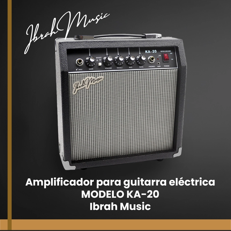 AMPLIFICADOR GUITARRA ELECTRICA Y ELECTROACUSTICA IBRAH KA-20W - 8