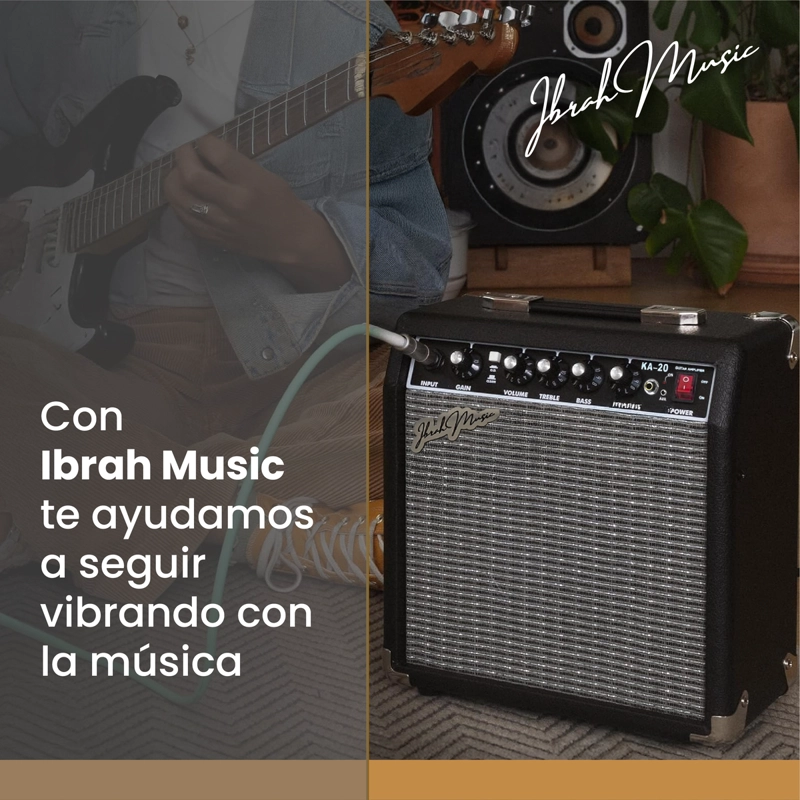 AMPLIFICADOR GUITARRA ELECTRICA Y ELECTROACUSTICA IBRAH KA-20W - 9
