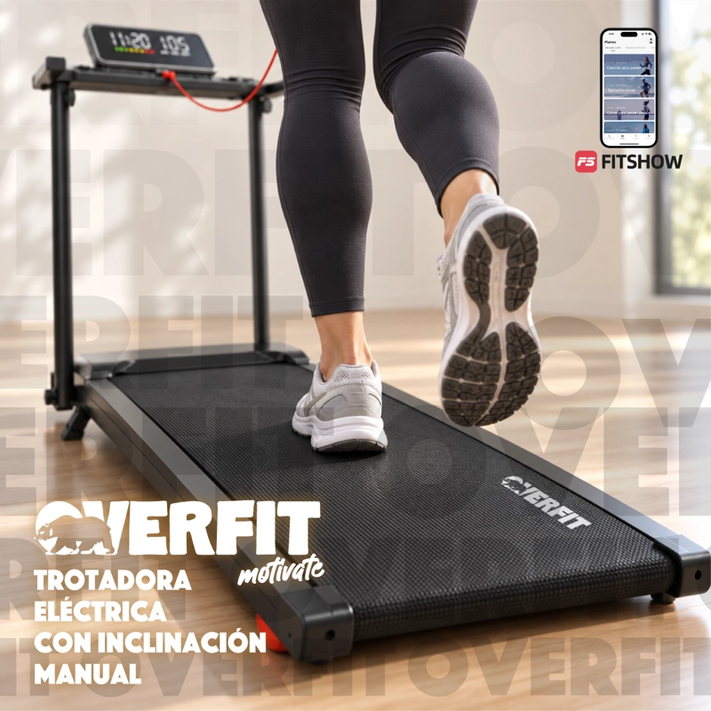 TROTADORA 2 HP OVERFIT CAMINADORA ELECTRICA PLEGABLE 12 KM/H - 10