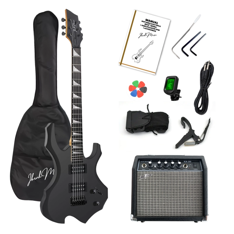 GUITARRA ELECTRICA BG 39' IBRAH MUSIC + AMPLIFICADOR 20 W - 1