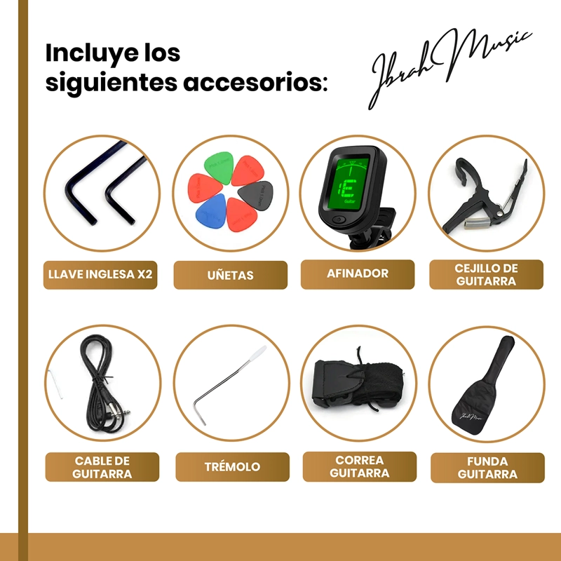 GUITARRA ELECTRICA BG 39' IBRAH MUSIC + AMPLIFICADOR 20 W - 4