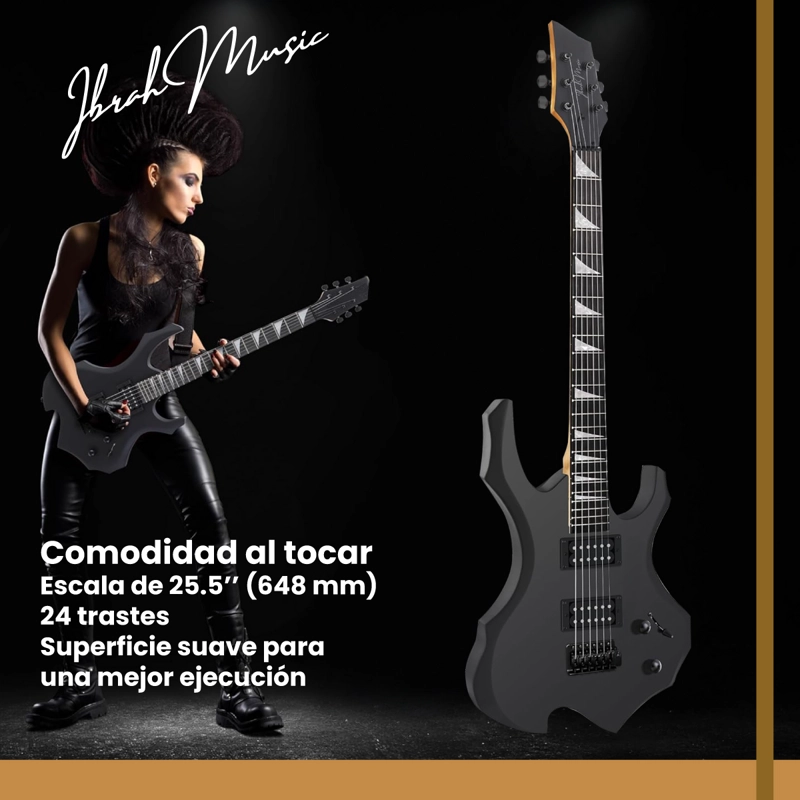 GUITARRA ELECTRICA BG 39' IBRAH MUSIC + AMPLIFICADOR 20 W - 8