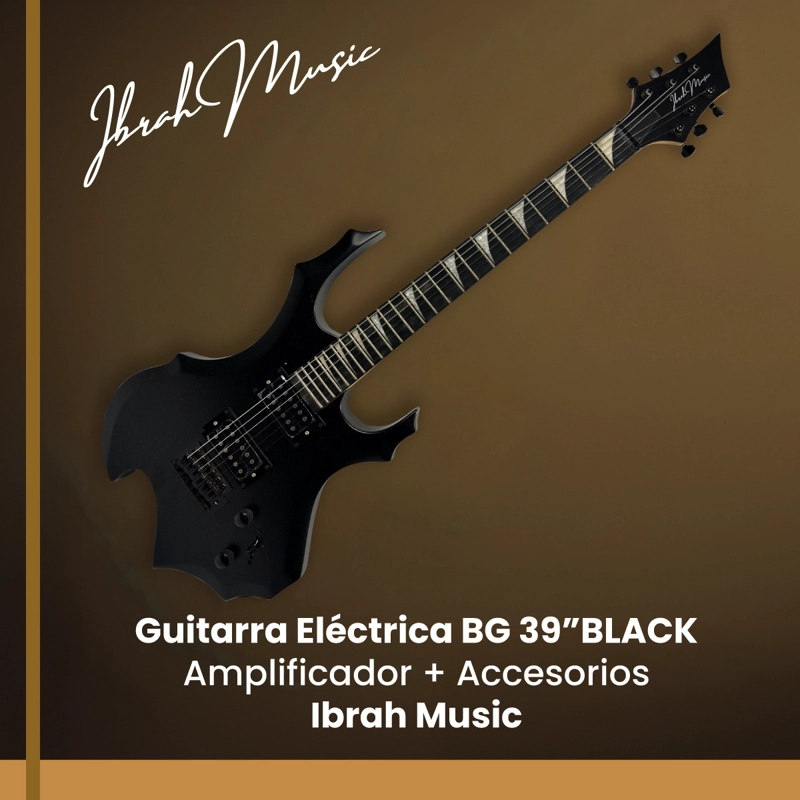 GUITARRA ELECTRICA BG 39' IBRAH MUSIC + AMPLIFICADOR 20 W - 9