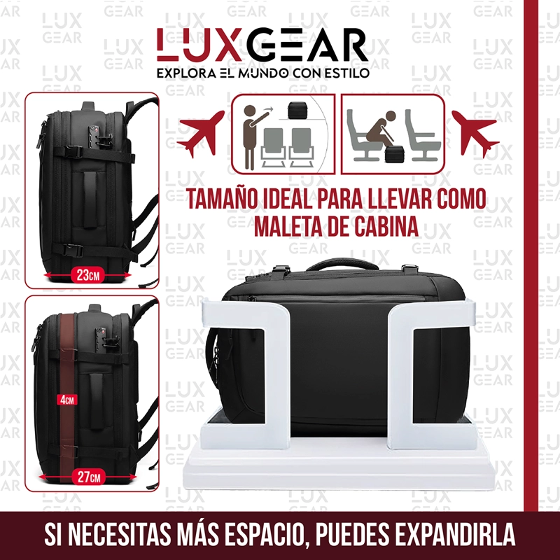 MOCHILA DE VIAJE CON BOMBA AL VACIO 900D LUXGEAR 40 LITROS - 5