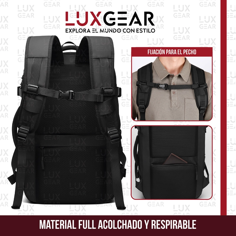MOCHILA DE VIAJE CON BOMBA AL VACIO 900D LUXGEAR 40 LITROS - 8