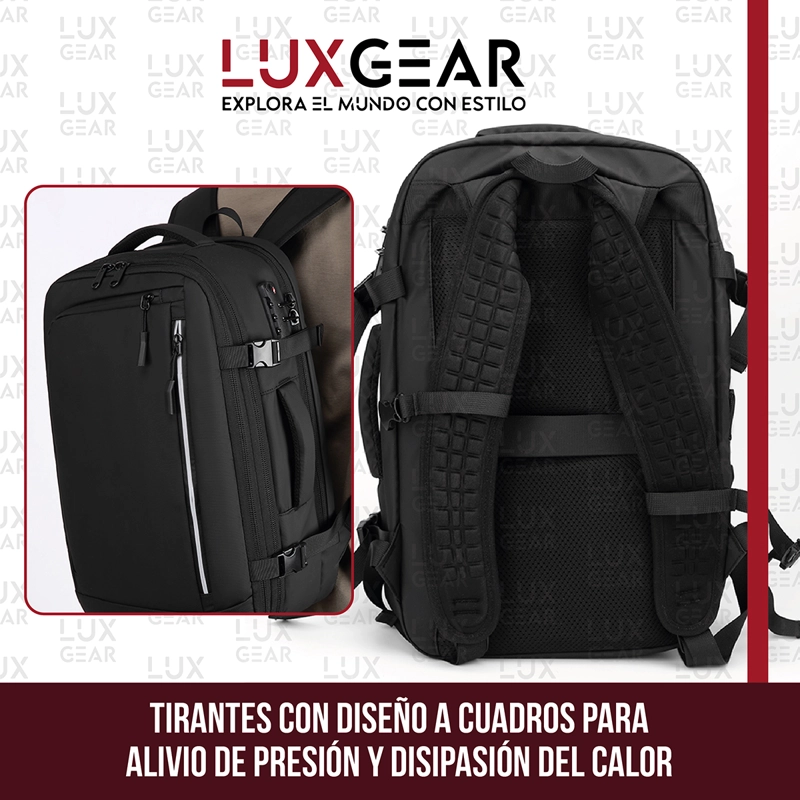 MOCHILA DE VIAJE CON BOMBA AL VACIO 900D LUXGEAR 40 LITROS - 9