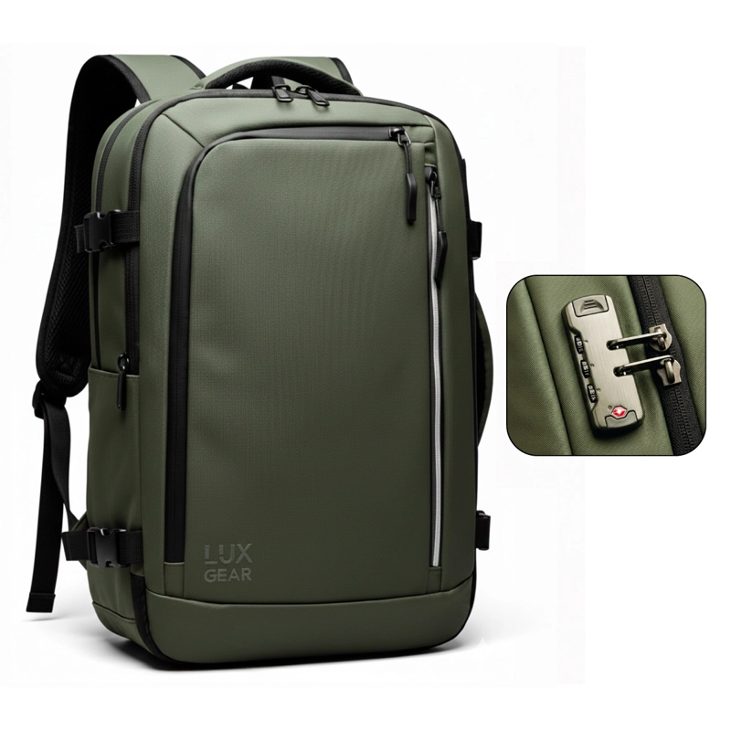 MOCHILA DE VIAJE 900D LUXGEAR CABINA 40 LITROS VERDE OLIVO - 1