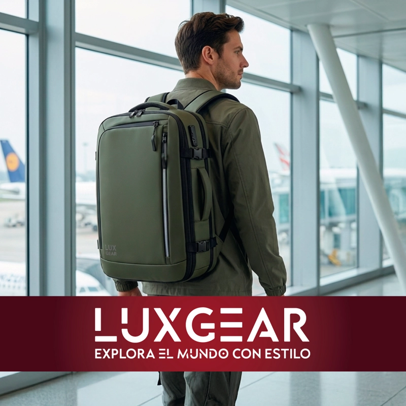 MOCHILA DE VIAJE 900D LUXGEAR CABINA 40 LITROS VERDE OLIVO - 9