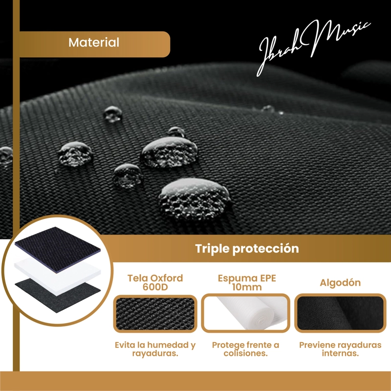 FUNDA PARA GUITARRA 41 PULGADAS IBRAH BOLSO DE TRANSPORTE - 3