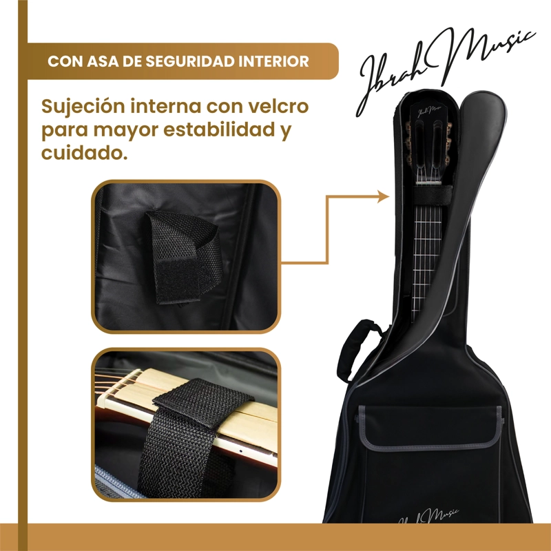 FUNDA PARA GUITARRA 41 PULGADAS IBRAH BOLSO DE TRANSPORTE - 4