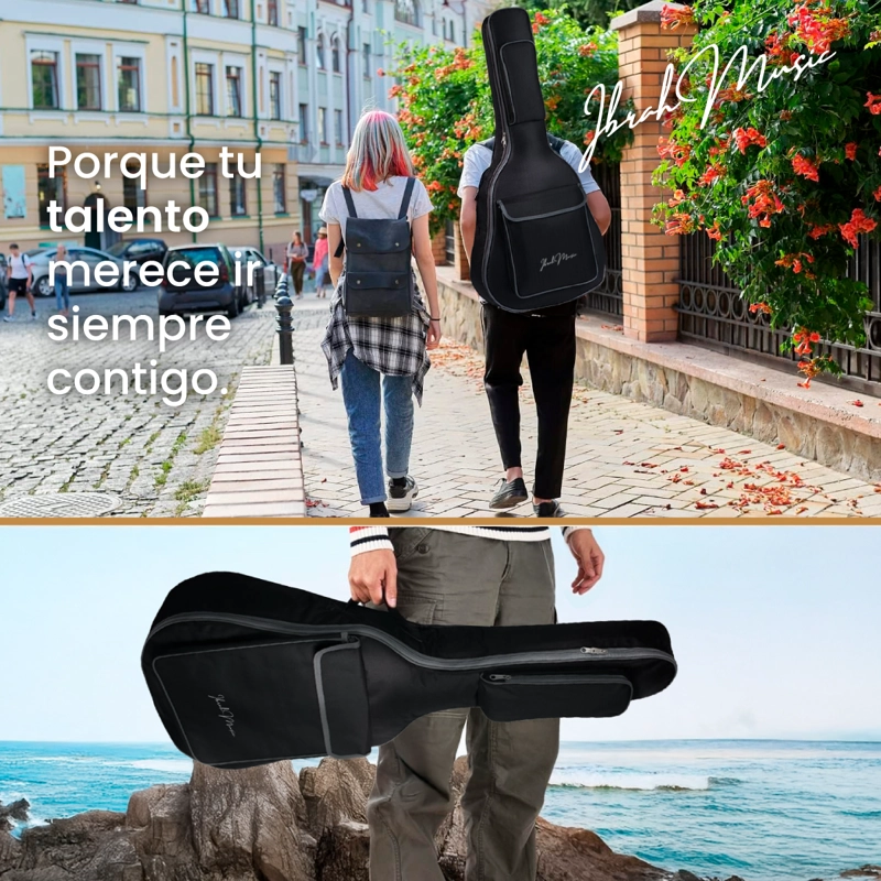 FUNDA PARA GUITARRA 41 PULGADAS IBRAH BOLSO DE TRANSPORTE - 7