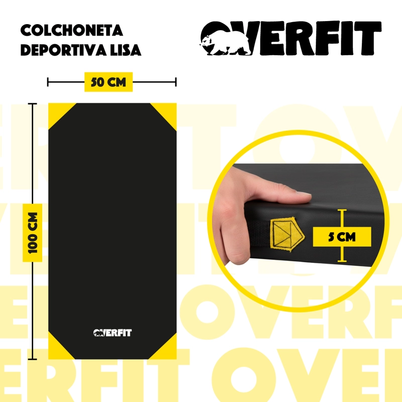 COLCHONETA DEPORTIVA LISA OVERFIT 50MM EJERCICIOS ABDOMINAL - 2