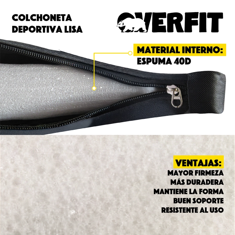 COLCHONETA DEPORTIVA LISA OVERFIT 50MM EJERCICIOS ABDOMINAL - 3