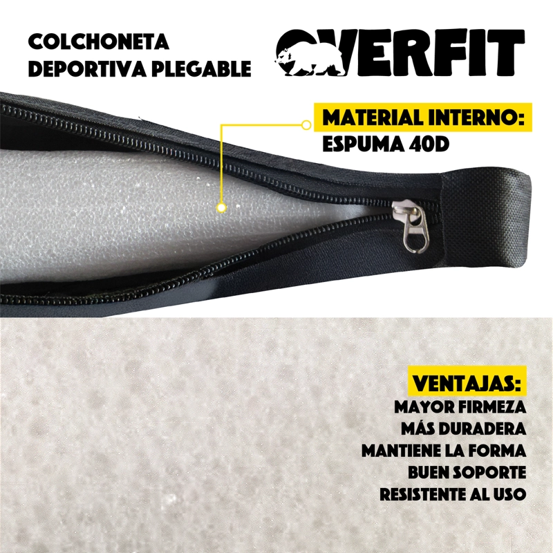 COLCHONETA DEPORTIVA OVERFIT 50 MM EJERCICIOS ABDOMINALES - 3
