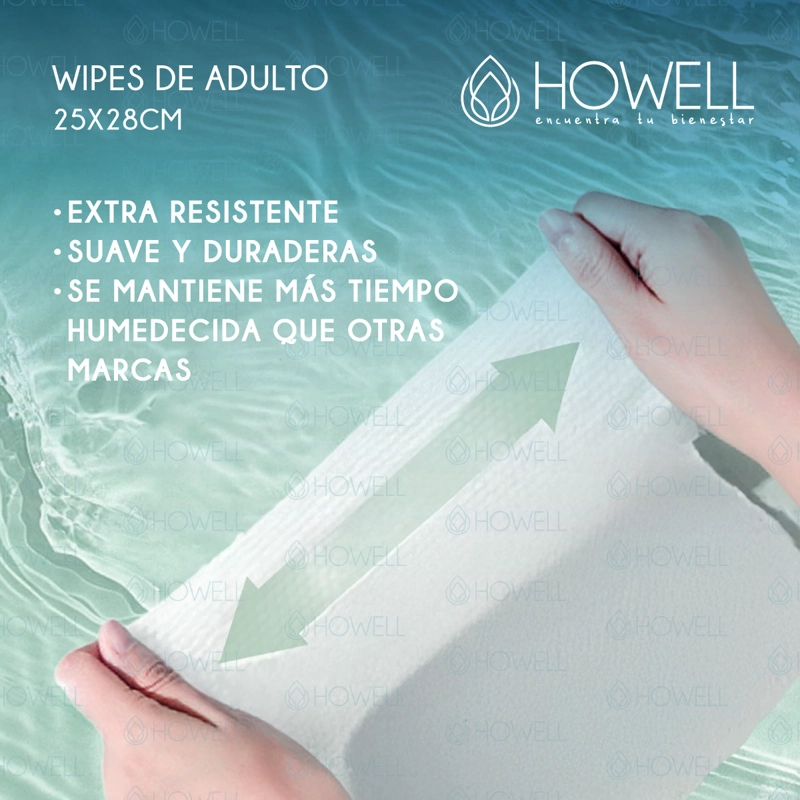 TOALLITAS HUMEDAS ADULTO HOWELL CUIDADO PERSONAL HIGIENE INTIMA RESISTENTES - 5