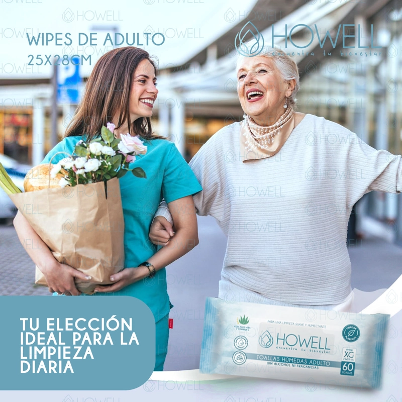 TOALLITAS HUMEDAS ADULTO HOWELL CUIDADO PERSONAL HIGIENE INTIMA RESISTENTES - 9