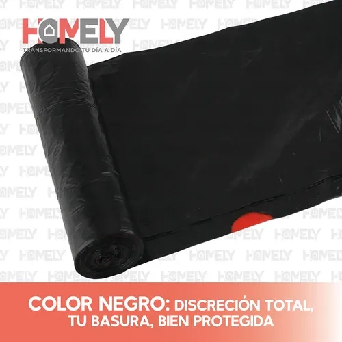 BOLSAS BASURA 75X90CM CON CORDON 50U HOMELY 100L RESISTENTE - 6