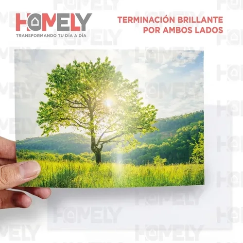 PAPEL FOTOGRAFICO DOBLE FAZ GLOSSY A4 220G HOMELY 100 HOJAS BLANCO - 5