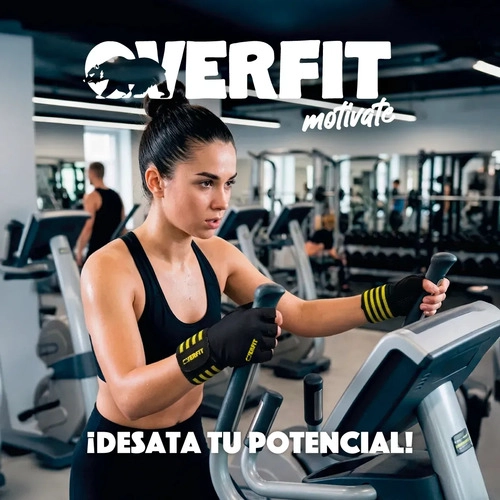 GUANTES GYM DEPORTIVOS OVERFIT TALLA L FITNESS PESAS NEGRO LISA L - 9