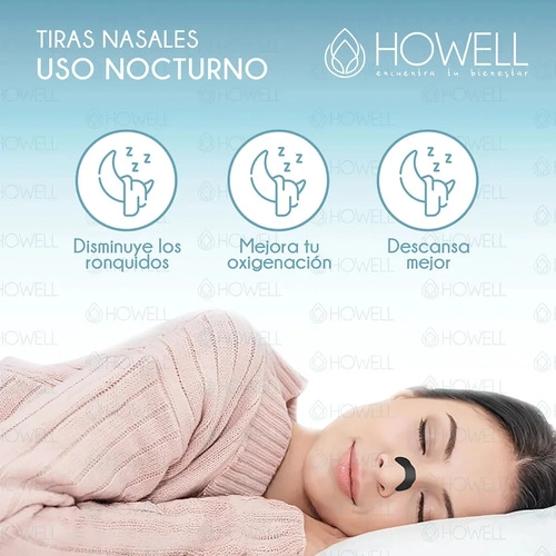 TIRAS NASALES HOWELL DILATADOR NASAL 30 UNIDADES NEGRO - 7