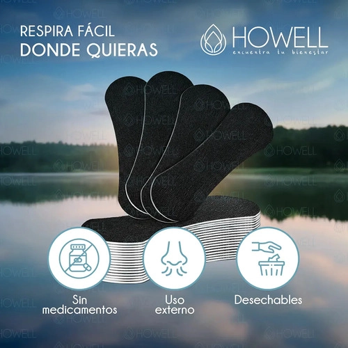 TIRAS NASALES HOWELL DILATADOR NASAL 30 UNIDADES NEGRO - 9