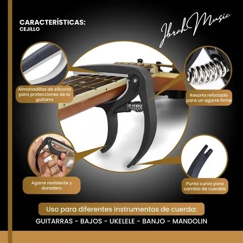 ACCESORIOS PARA GUITARRA ACUSTICA IBRAH MUSIC CUERDAS KIT - 2