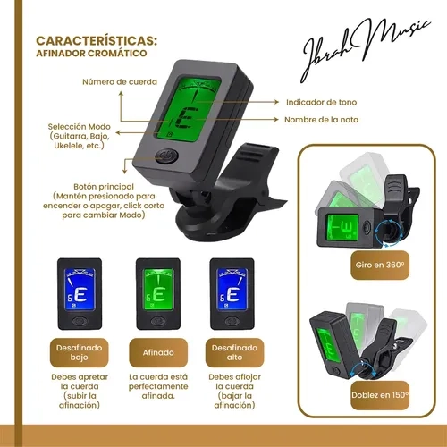 ACCESORIOS PARA GUITARRA ACUSTICA IBRAH MUSIC CUERDAS KIT - 3