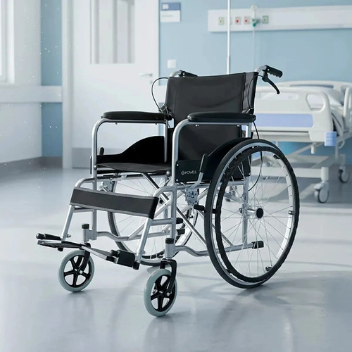 SILLA DE RUEDAS PLEGABLE HOWELL ALUMINIO 13KG ADULTO NEGRO - 1