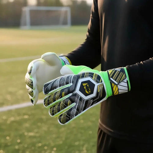 GUANTES DE ARQUERO FUTBOL OVERFIT FE RULA ANTIDESLIZANTE PRO VERDE L - 1