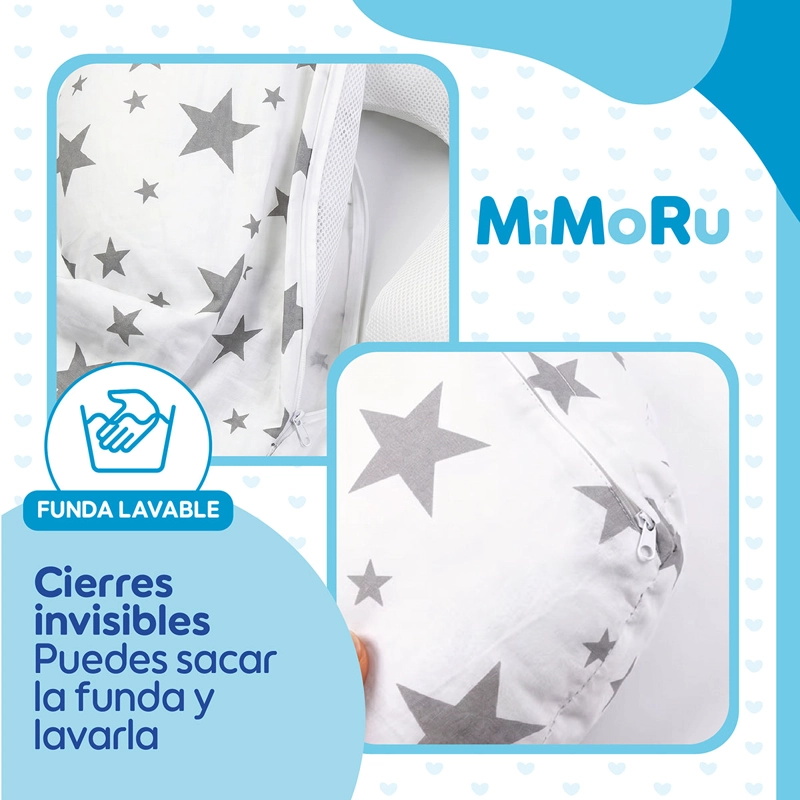 COJIN DE LACTANCIA MIMORU DISEÑO ESTRELLAS ALMOHADA EMBARAZO BEBE - 5