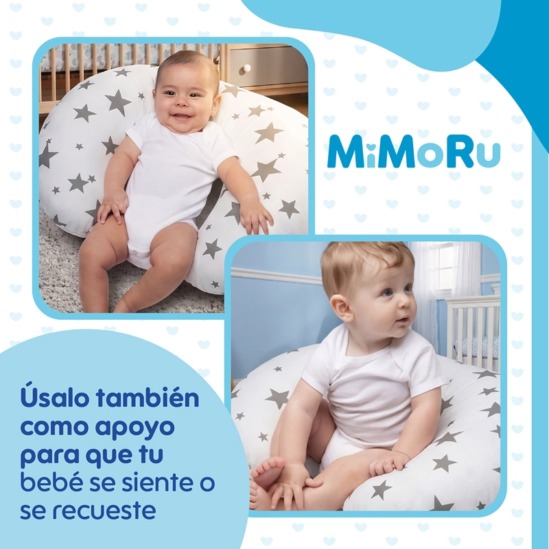 COJIN DE LACTANCIA MIMORU DISEÑO ESTRELLAS ALMOHADA EMBARAZO BEBE - 9
