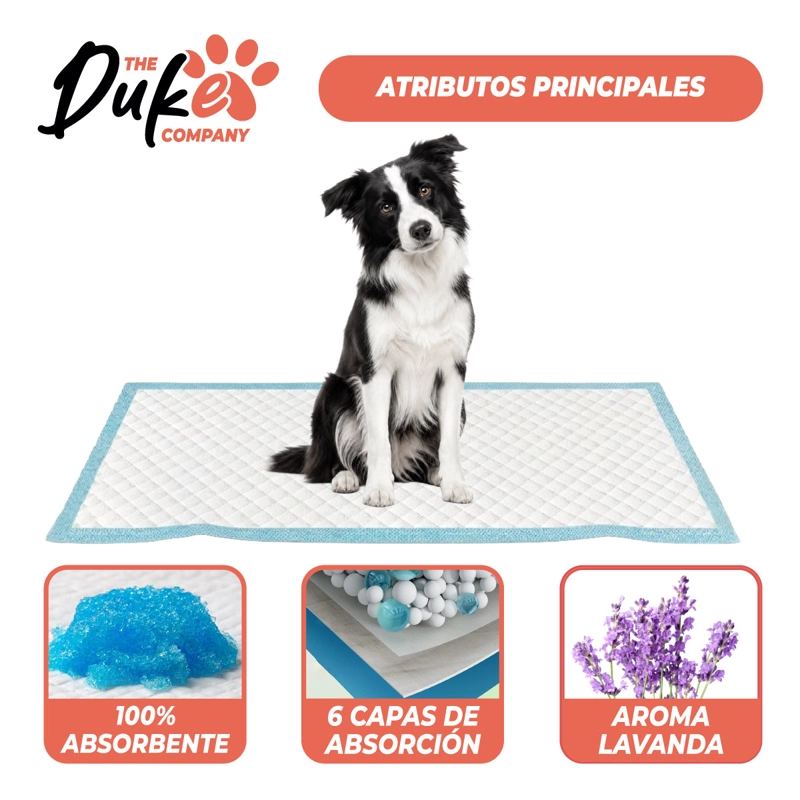 SABANILLAS ENTRENAMIENTO PERROS DUKE 90X60CM PACK 30 TRAINING PAD ABSORBENTE IMPERMEABLE - 4