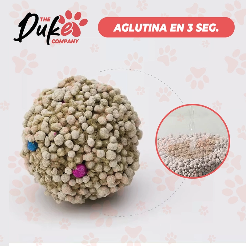 ARENA PARA GATO DUKE 20KG BENTONITA AGLUTINANTE AROMA LIMON ANTIOLOR BAJO POLVO - 5