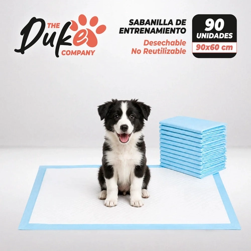 SABANILLAS ENTRENAMIENTO PERRO DUKE 90X60CM PACK 90 TRAINING PAD ABSORBENTE IMPERMEABLE BLANCO - 10