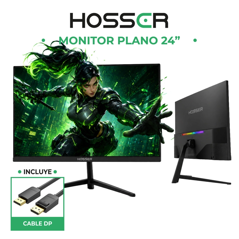 Monitor Pc Gamer Plano Hosser 24 Pulgadas 200hz 1ms Full Hd Ips Freesync Negro - 2